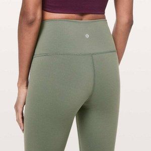 Sage Green High Rise Yoga Crops Lululemon 8